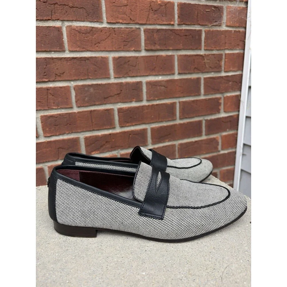 $470 BOUGEOTTE Women’s Loisir  Gomme panelled Penny loafers 37 EU Italy Made